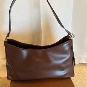 Mondani Faux Burgundy Leather Shoulder Bag